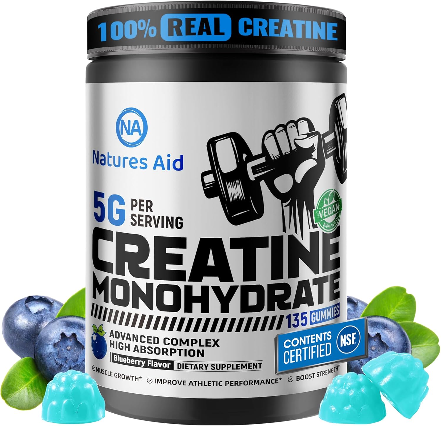 Natures Aid Introduces NSF-Certified Creatine Gummy Using Cold-Processing Technology